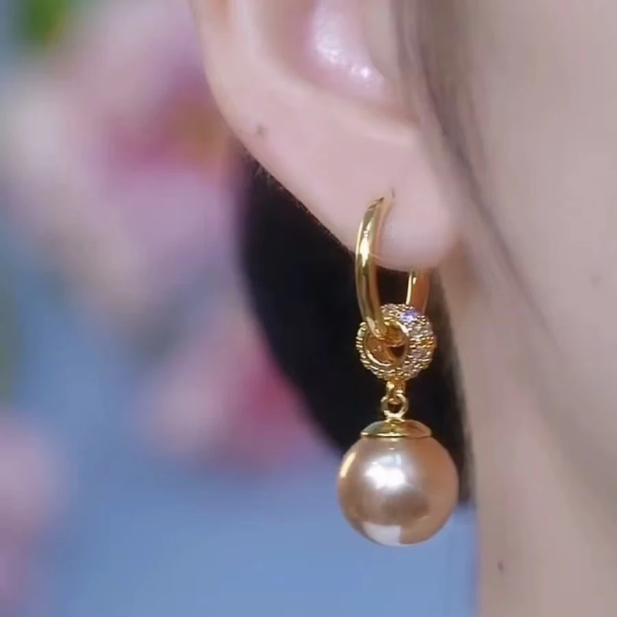 铜合金 树脂香槟圆球耳扣A161