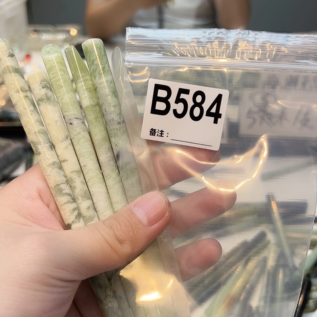 水***线未镶嵌蛇纹石玉发饰