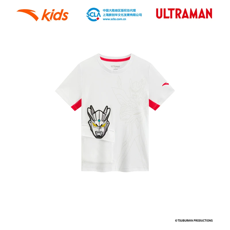 安踏儿童针织短袖衫2025年夏季新款男小童吸汗速干休闲百搭短袖衫