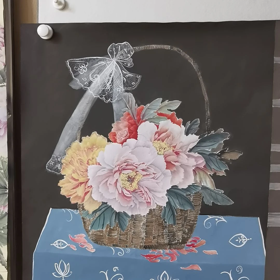 国画国画牡丹四尺斗方