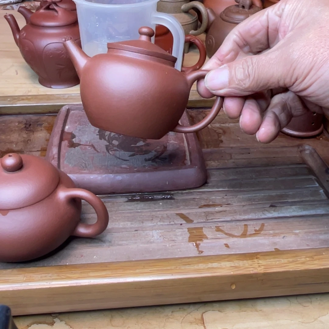 紫砂茶壶原矿紫泥巨轮150cc