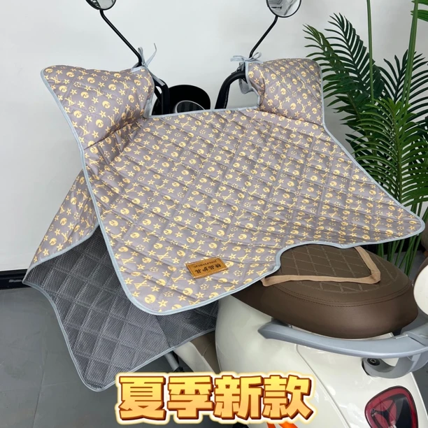 挡风被夏季防晒新款防风罩摩托电瓶车通用薄款防水隔热夏天挡风被