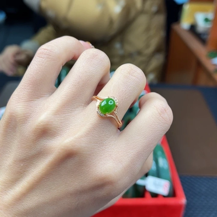 【闪购商品】和田玉（碧玉）戒指合金