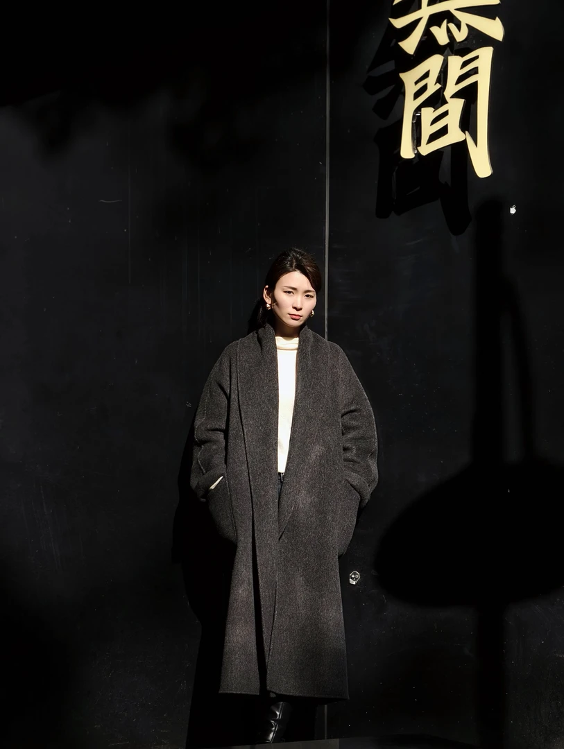 秋冬氛围感高档两穿羊毛羊绒双面大衣2024秋冬新款时尚休闲