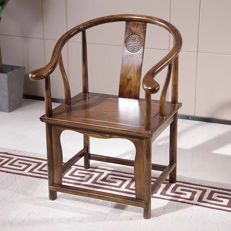 【小红家具】大围椅 新中式家用简约禅意阳台古典办公茶桌椅圈椅