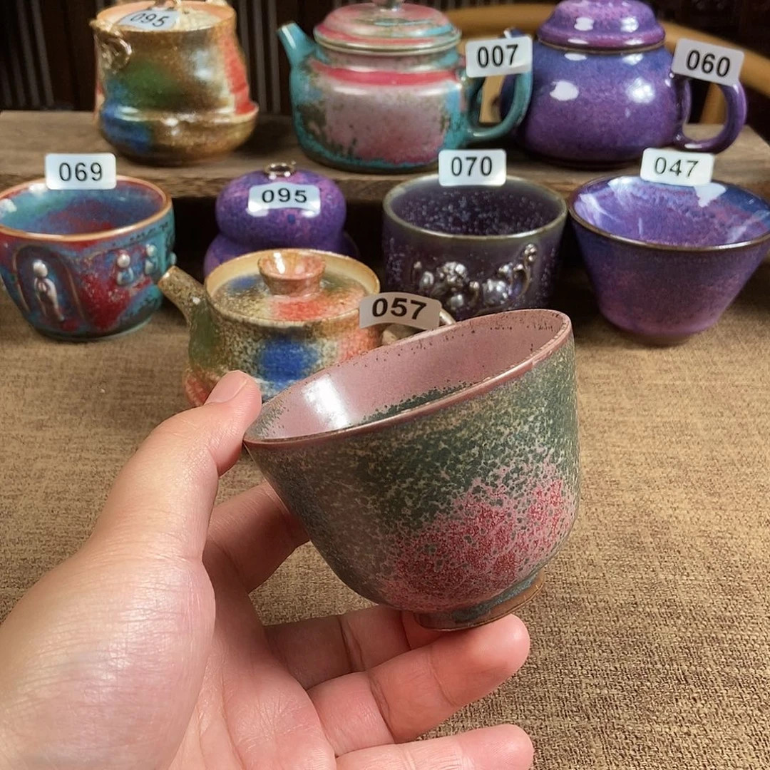 瓷片钧瓷摆件摆件