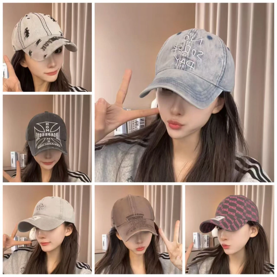 新款鸭舌帽四季休闲百搭加大加深棒球帽女显脸小透气遮脸网红帽子