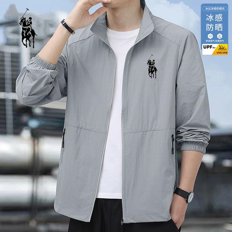 保罗防晒衣男士夏季防紫外线防晒服轻薄透气空调服外套户外钓鱼服