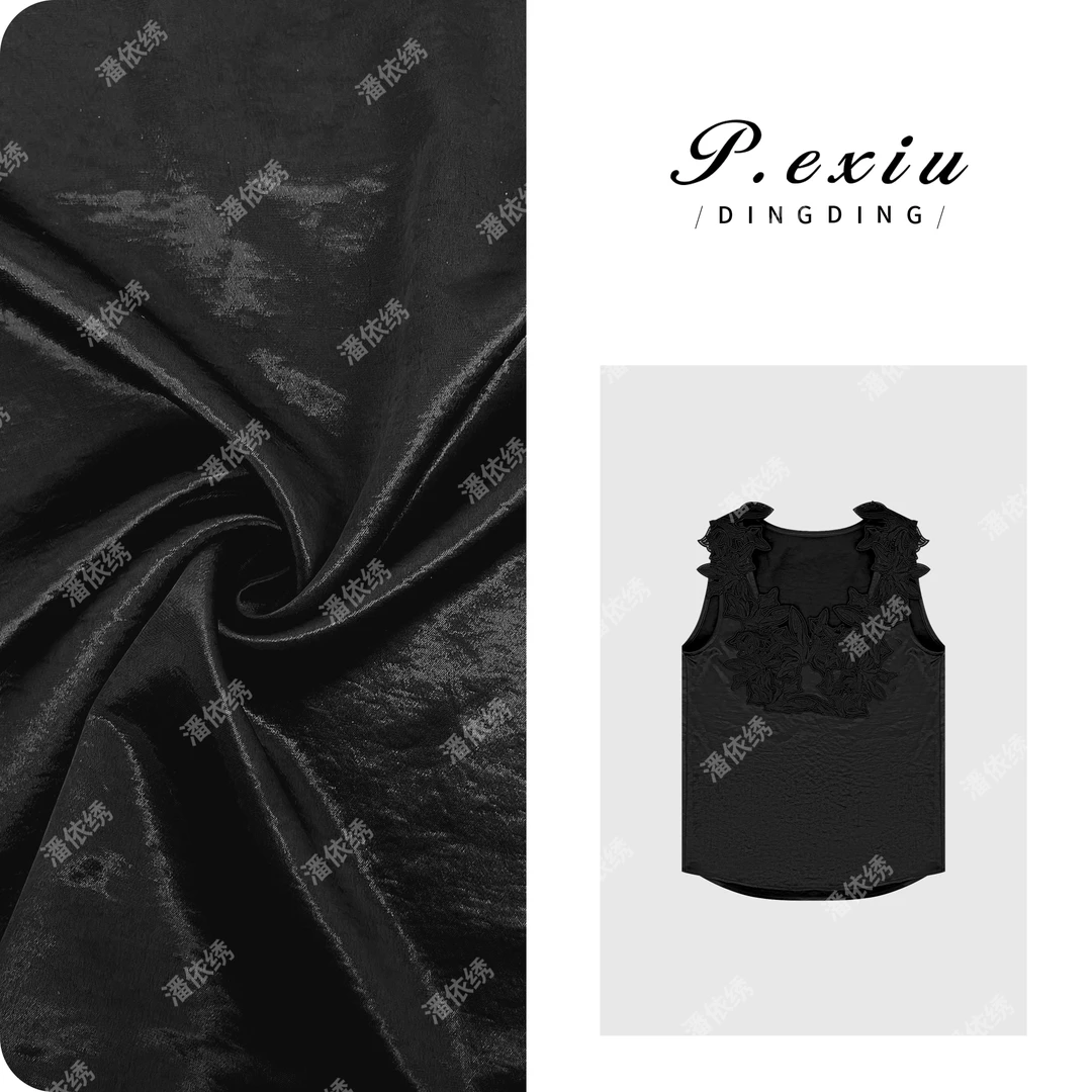 PanYiXiu/潘依绣【花瓣背心】设计感蕾丝花边拼接无袖背心LN8801