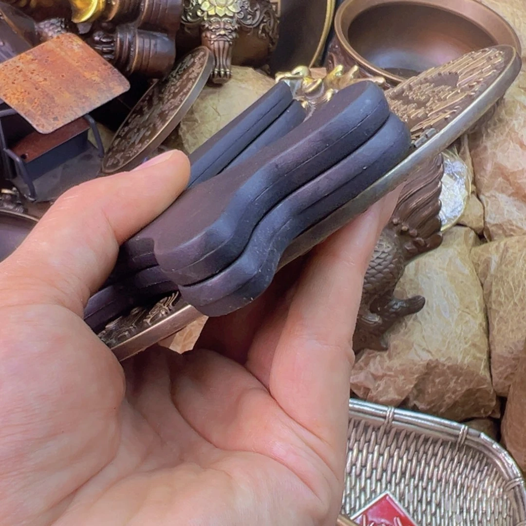 定制紫金风磨铜双面财神盘