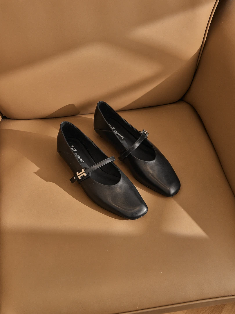 2025春夏季欧洲站H新款低跟方头设计师真皮胎牛皮百搭女时尚G755