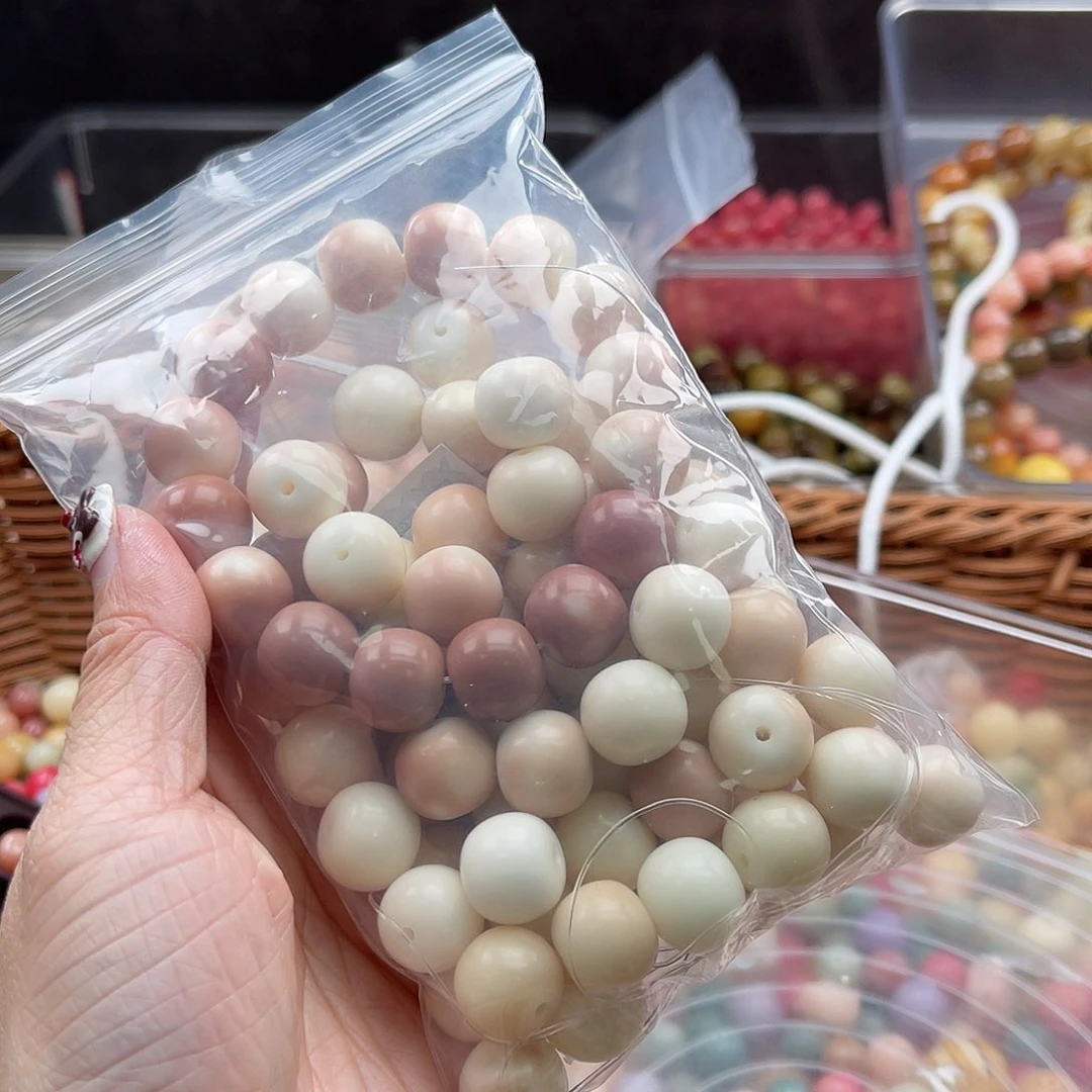 白玉菩提吊坠A/14mm/50颗