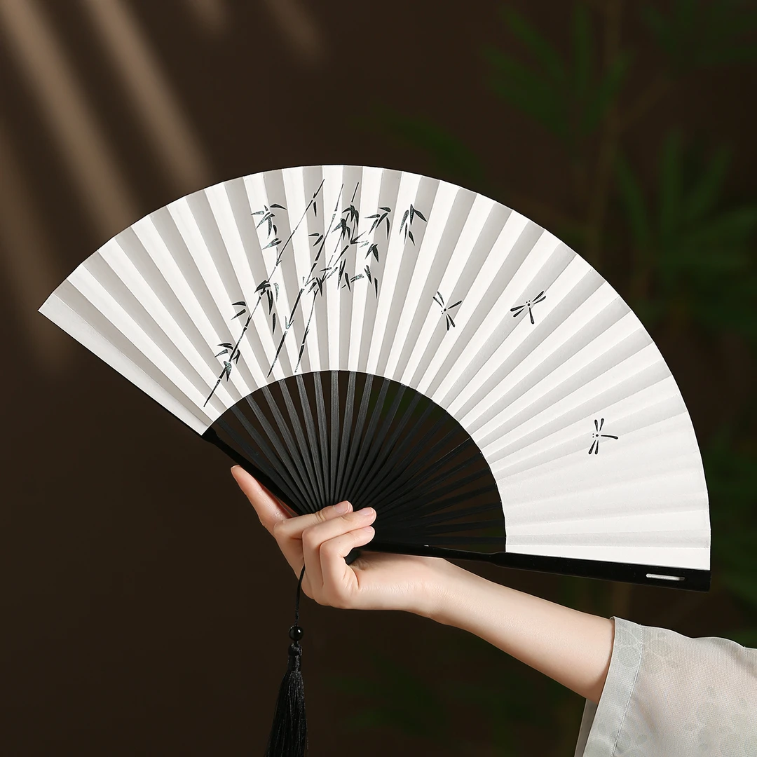 扇子古风折扇2025新款纸扇7.6寸新中式中国风男女随身便携折叠扇