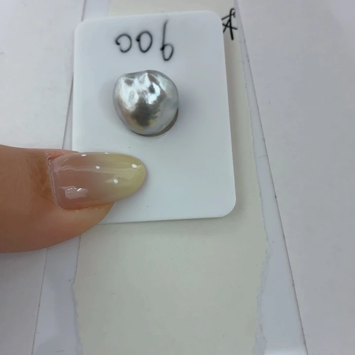 海水珍珠裸珠海水珍珠大溪地铂金灰keshi裸珠