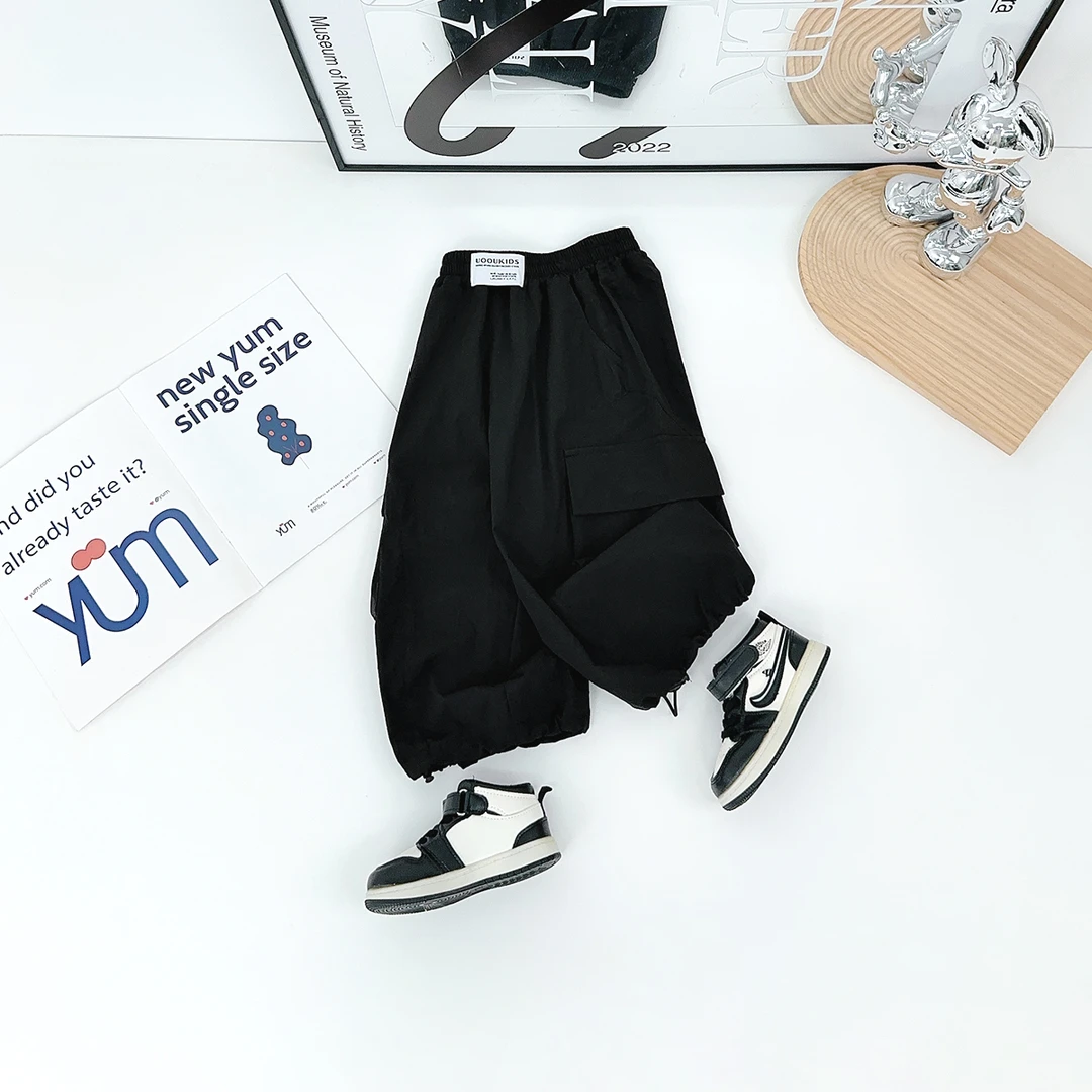 男童裤子薄款休闲裤夏装工装防蚊长裤儿童 BQ25633N 悠悠童话童装