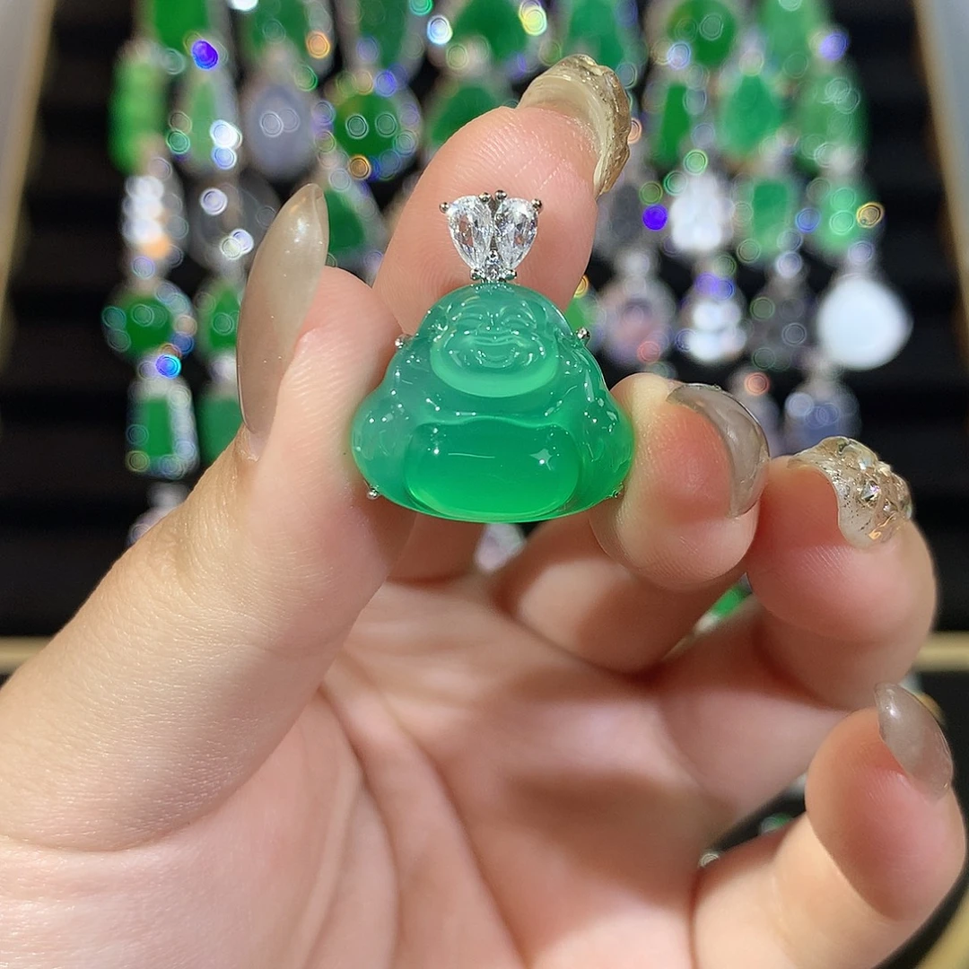 玛瑙/玉髓银S925镶嵌颈饰