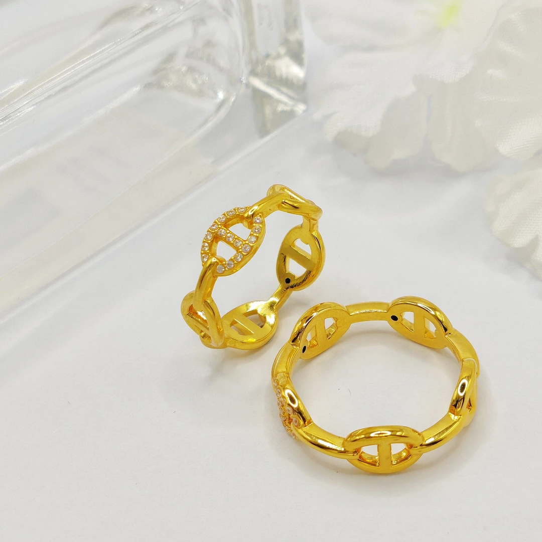 【水贝溯源】18K金莫桑猪鼻戒指 多样性一件  A8