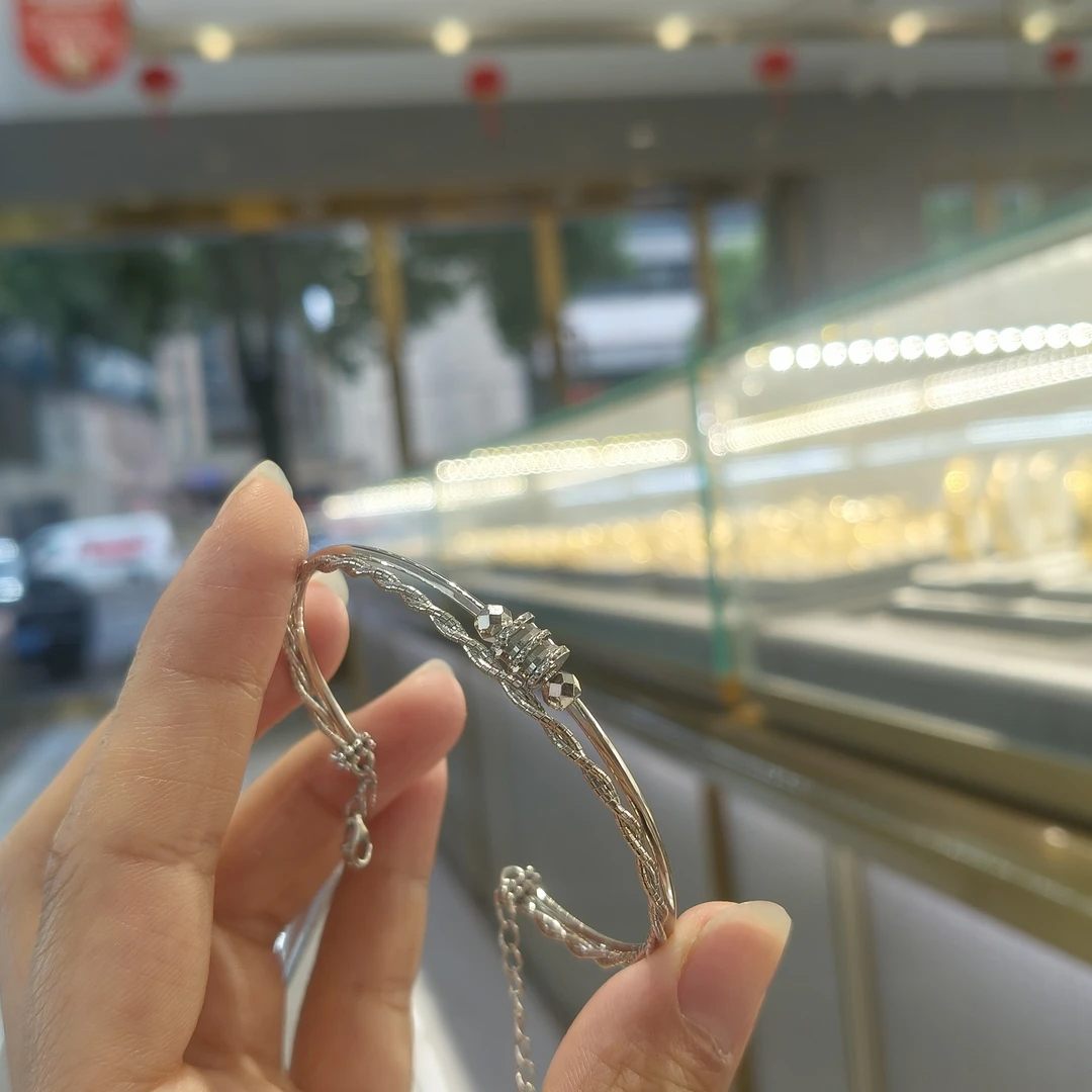 铂金pt950小蛮腰手镯10.13g 3525元