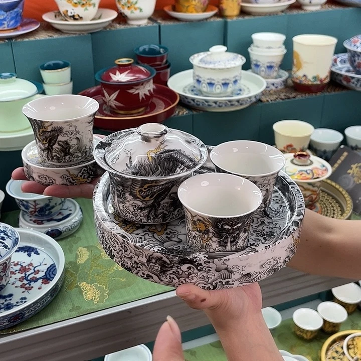 景德镇陶瓷盖碗茶具