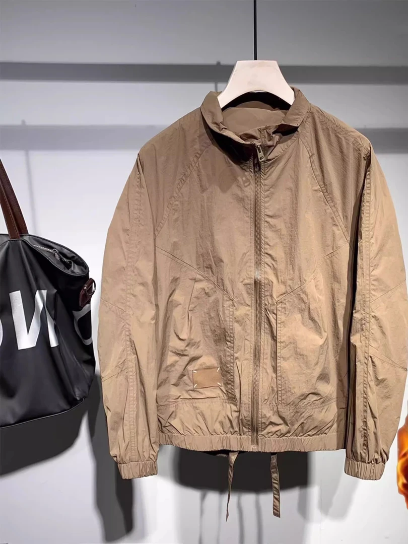 港风工装简约外套春秋季新款高品质男士立领休闲轻薄百搭夹克外套