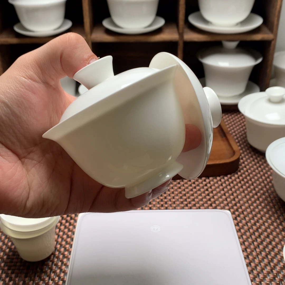 往***…二才130➕盖骨瓷薄胎茶具