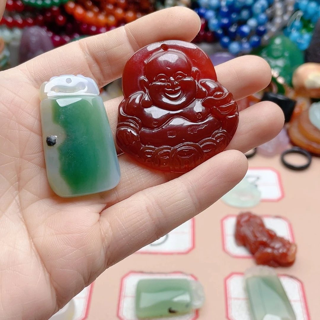 玛瑙/玉髓颈饰合金李****活