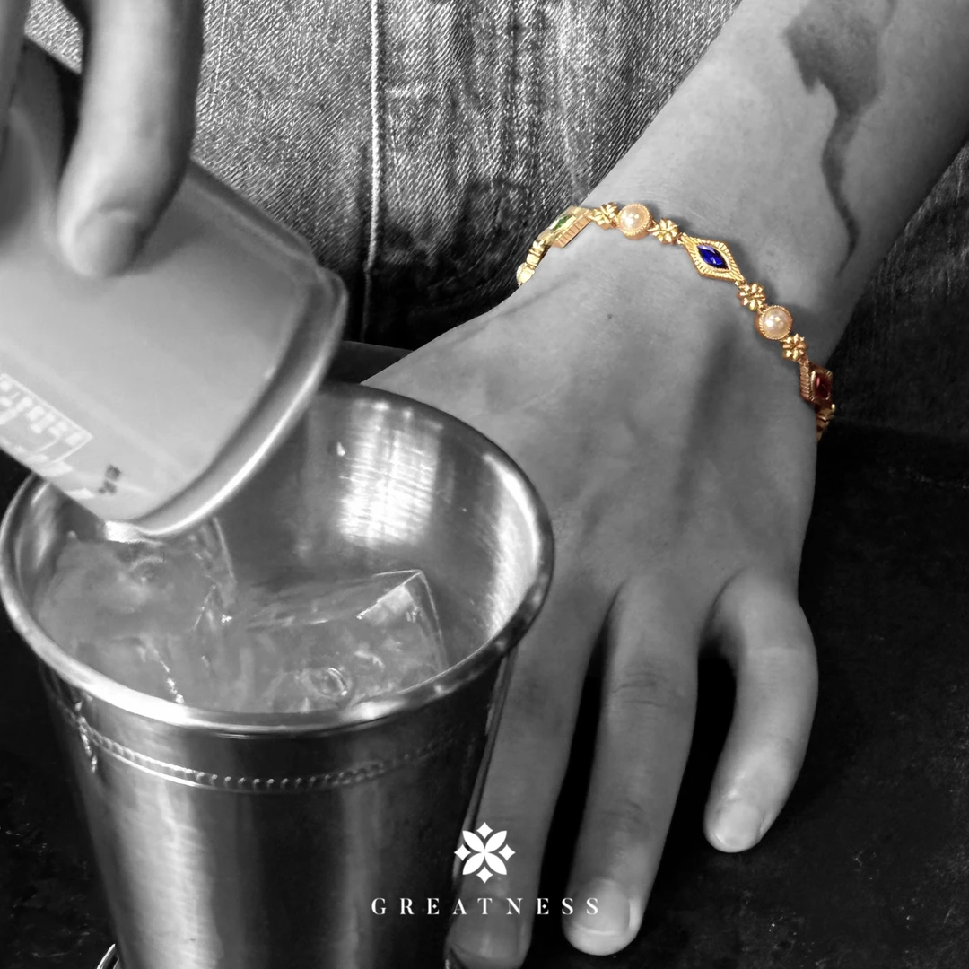 铜合金锆石手链 greatness 三原色光遇复古手链