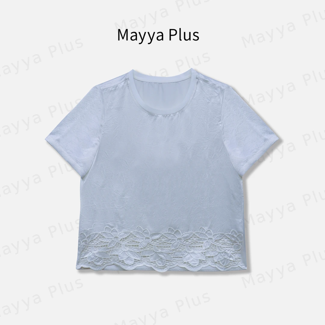 【云朵醋酸】Mayya Plus麦芽定制轻奢气质欧若风梭织上衣32527958