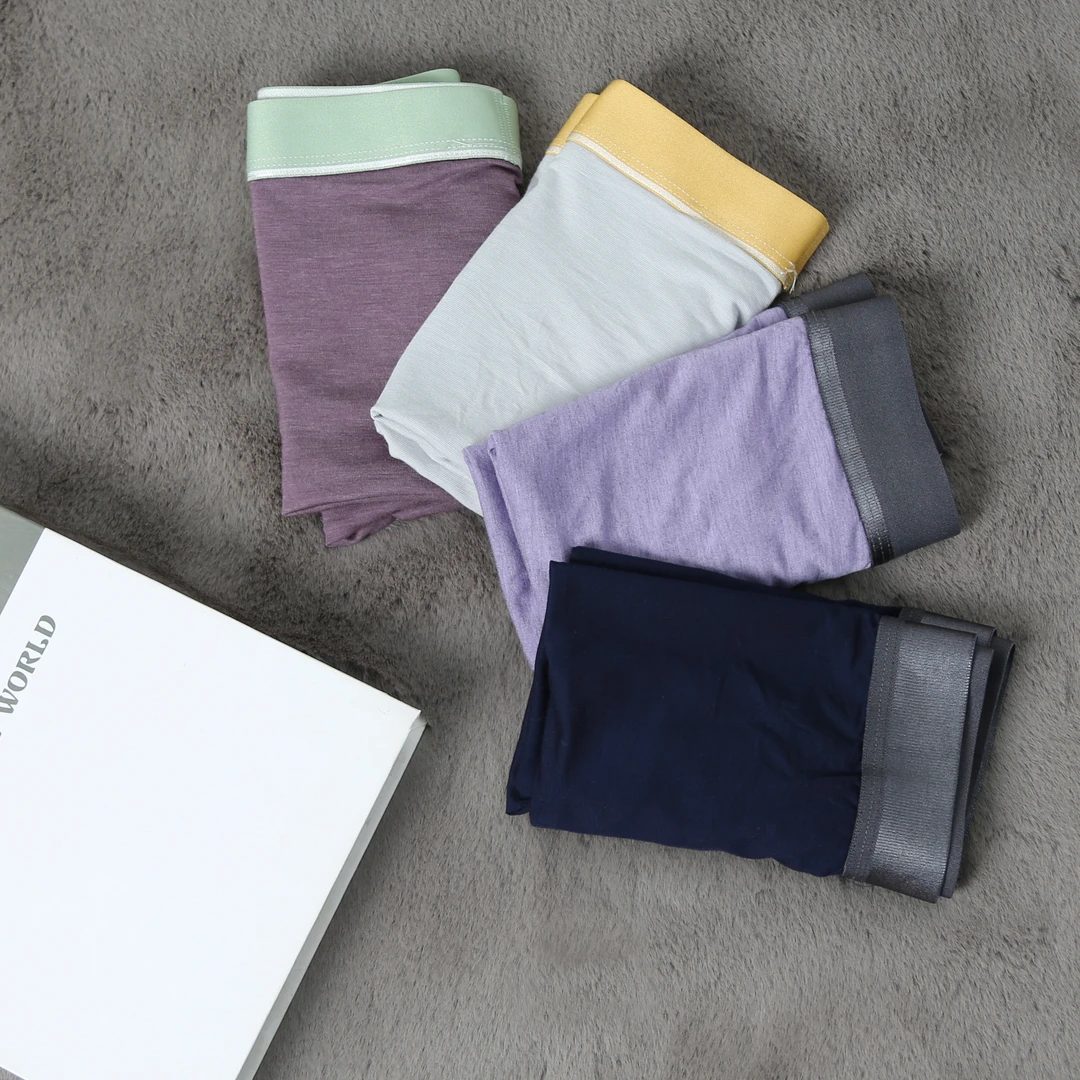 【特价】男士简约时尚舒适透气柔软弹性平角内裤-N234(混搭4条装)