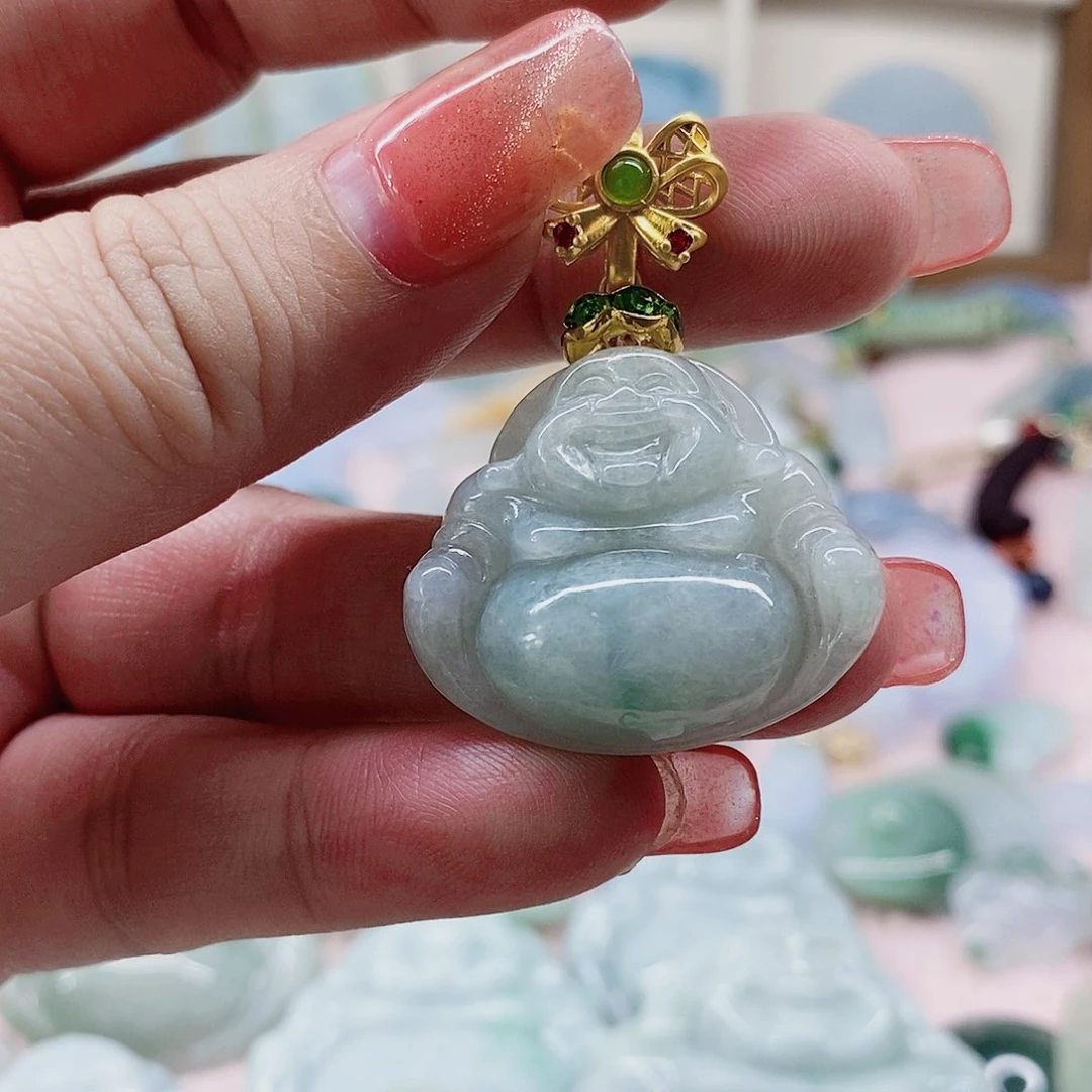 颈饰未镶嵌翡翠天然