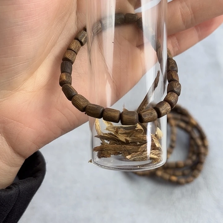 沉香沉香碎屑奇楠沉香桶珠单圈多样性发一