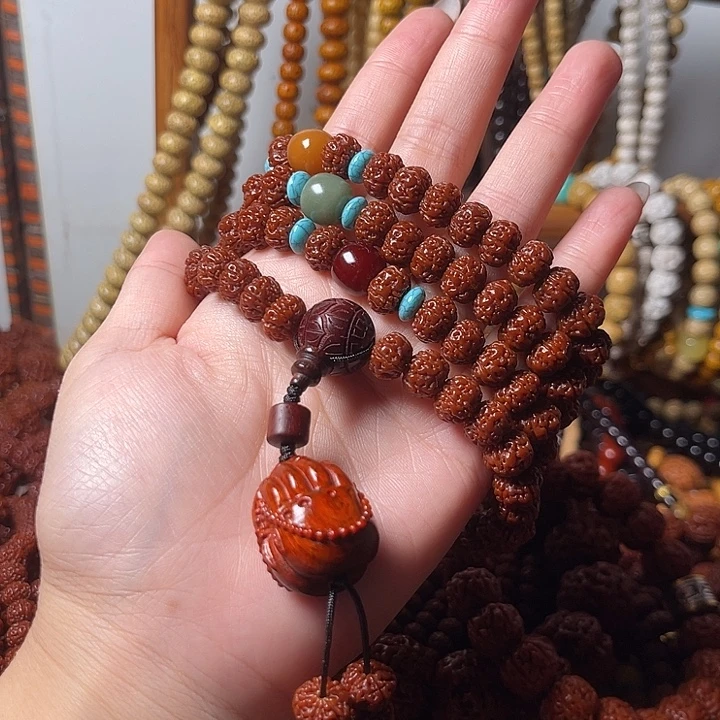 手串星月菩提红色佛手款