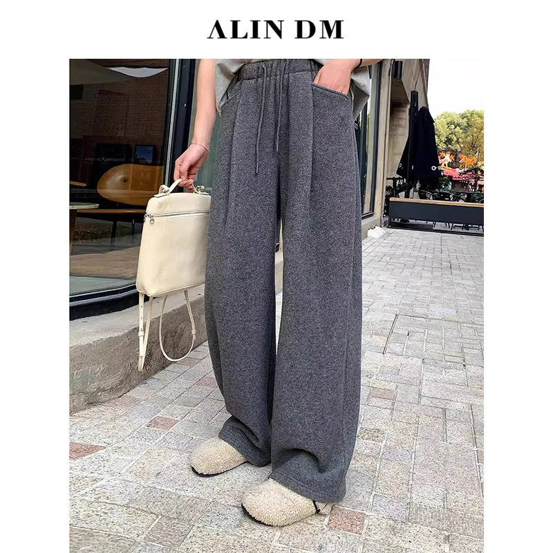 ALINDM【慵懒调性】大码微胖mm慵懒垂感休闲裤-KG3965