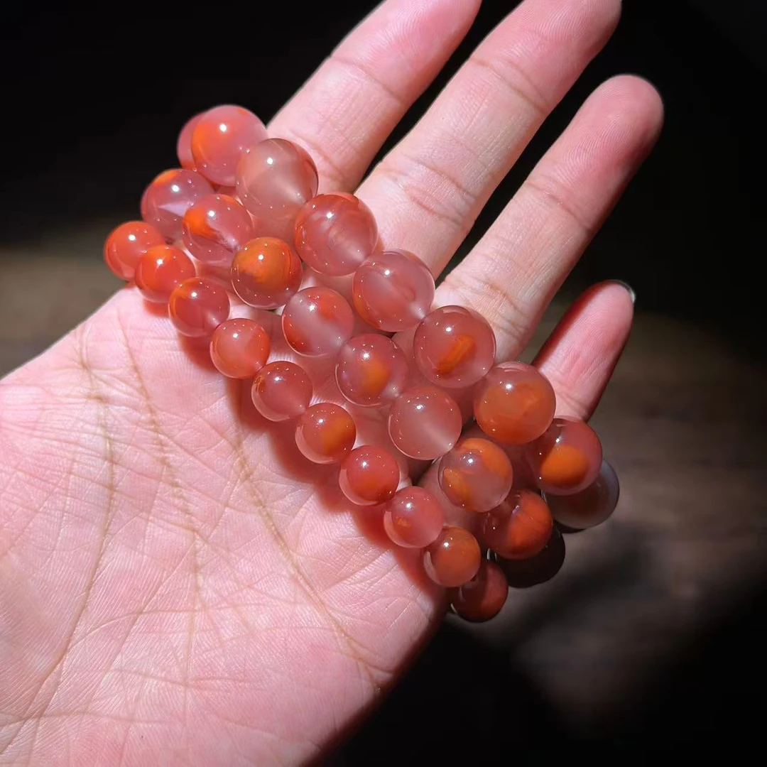 非金属玻璃手链 SJ0063 红色NHMN手链 多样性发其一