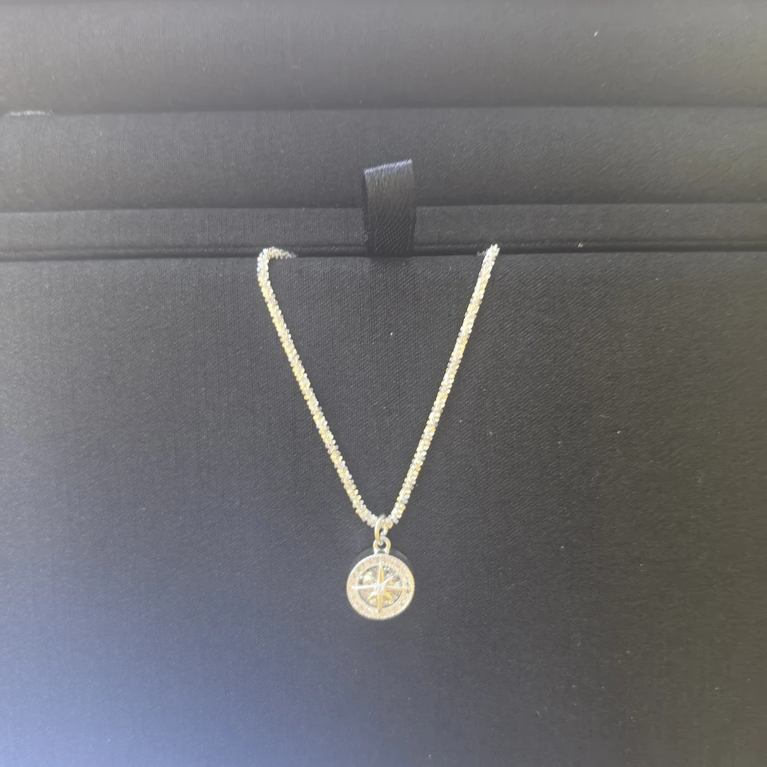 坠链均925银 华姐同款满钻项链