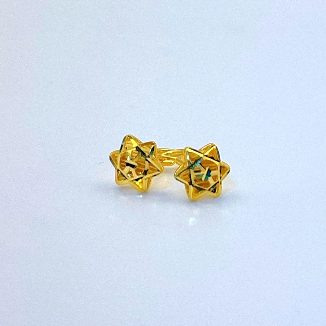 足金999黄金耳钉合集5G精工