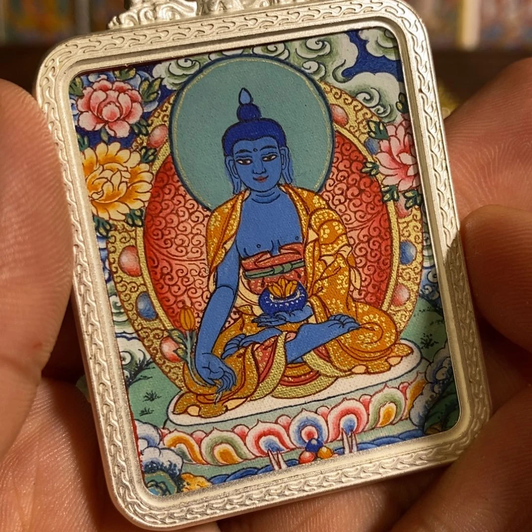 吊坠药师《绘画过程，真金，真矿料绘制》假一罚四