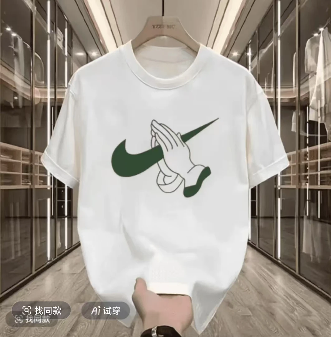 【一折粉丝福利】夏季潮牌男女同款百搭圆领T恤