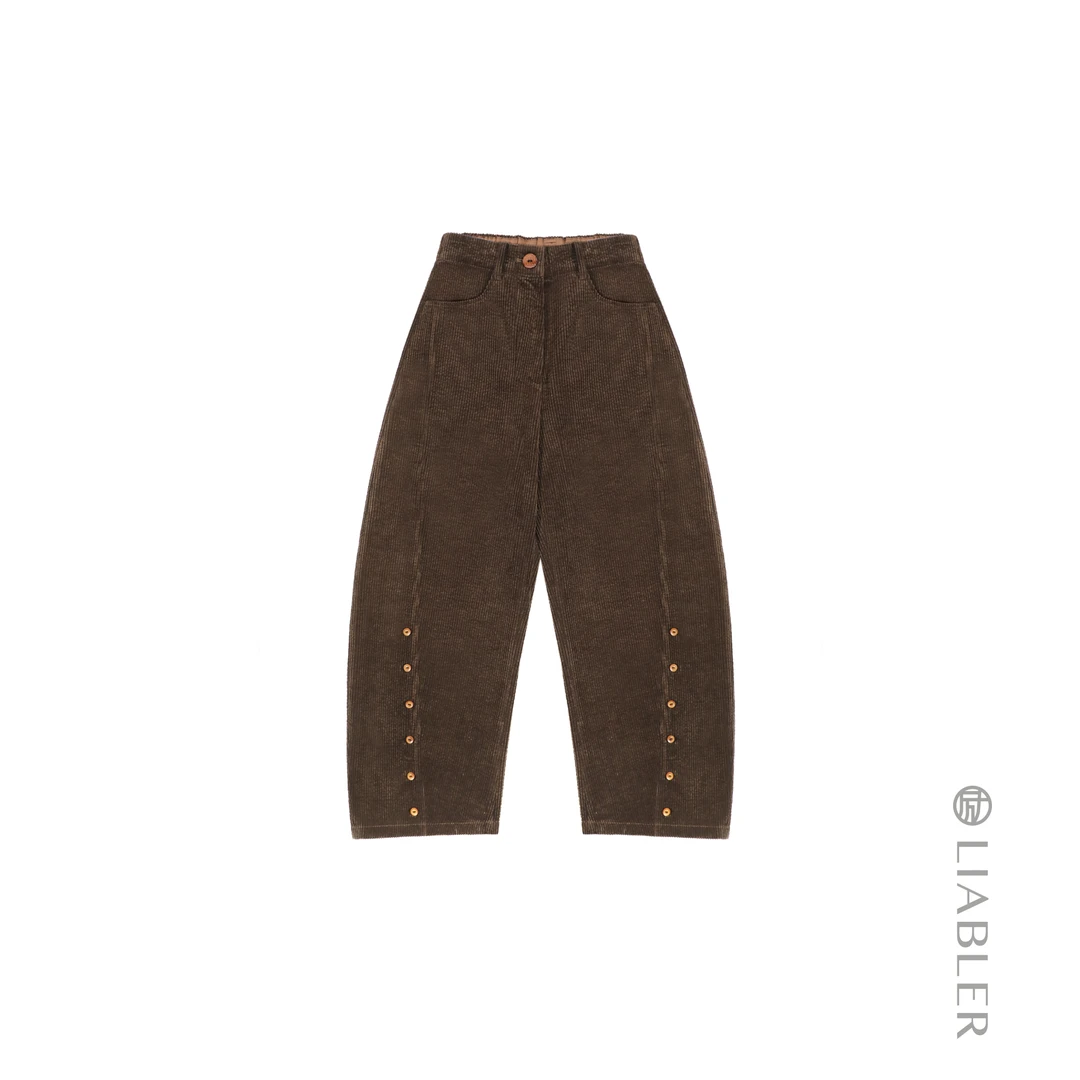 LIABLER/励 C25秋冬牦牛绒匹马棉后松紧微鼓包裤 LAW25177T