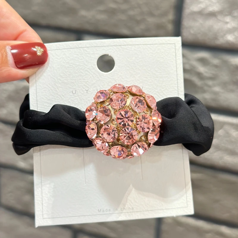 韩国施家水晶半球发绳高端超闪面膜圈百搭丸子头发绳轻奢发绳皮筋