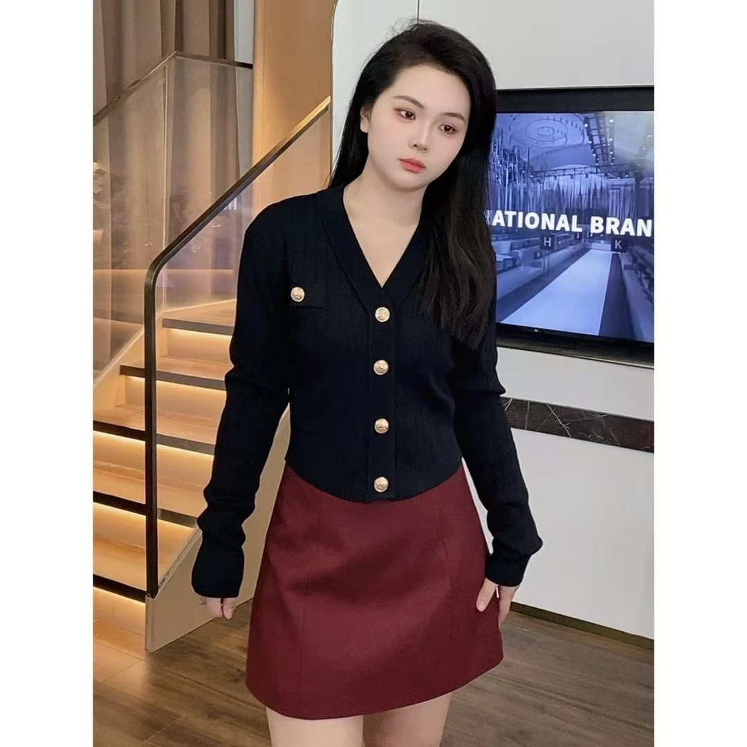 微胖穿搭大码【LDM972】胖mm遮肚气质显瘦藏肉长袖上衣