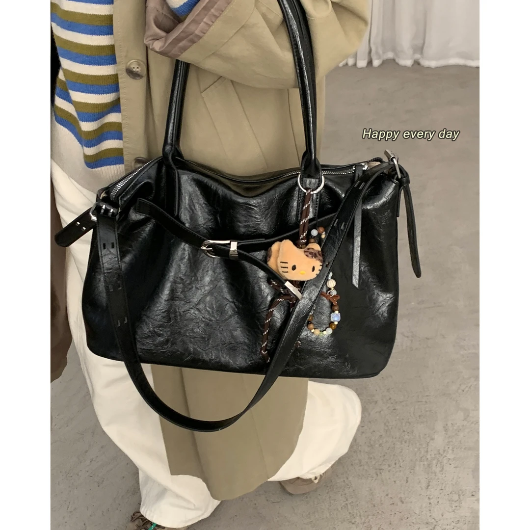 高级感韩系包包女款爆款2025新款秋冬复古时尚单肩包通勤托特包