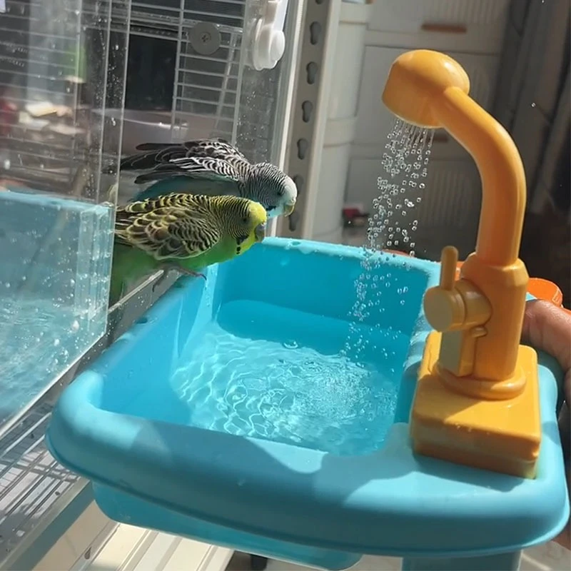 鹦鹉洗澡盆自动循环洗澡神器虎皮珍珠玄风牡丹鸟浴池淋浴宠物用品