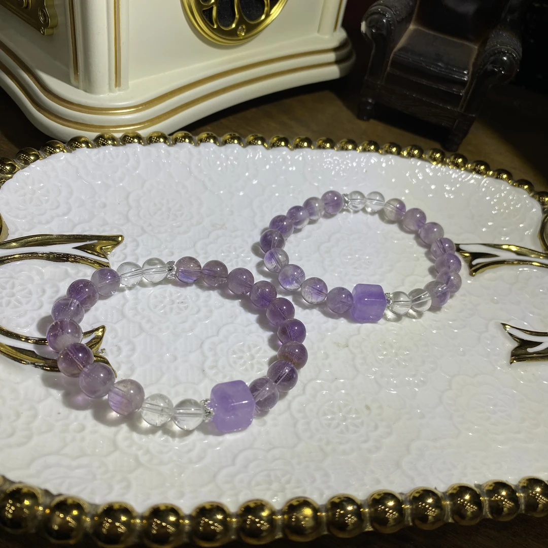 D93-天然紫水晶手串单圈设计款-多样性发其一