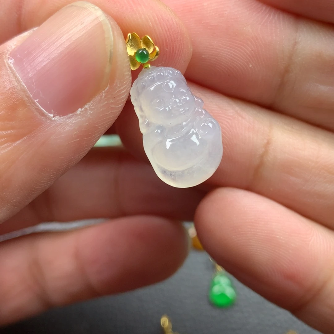 【闪购商品】颈饰18K金镶嵌翡翠翡翠