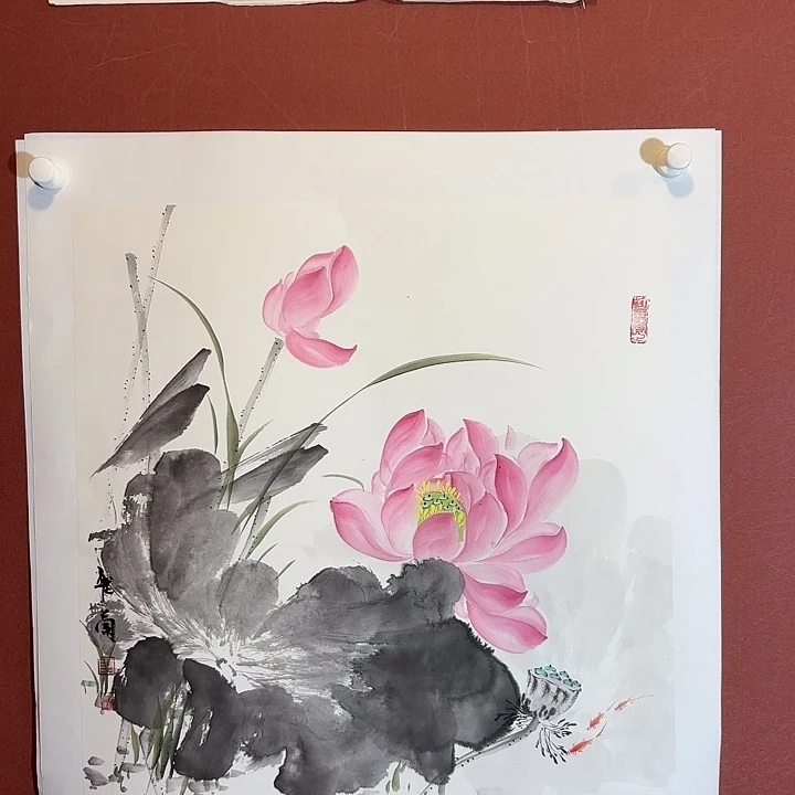 国画听兰老师花鸟