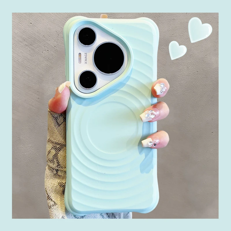 适用华为pura70pro手机壳Ultra青山玉液态硅胶波漾纹mate70/60pro