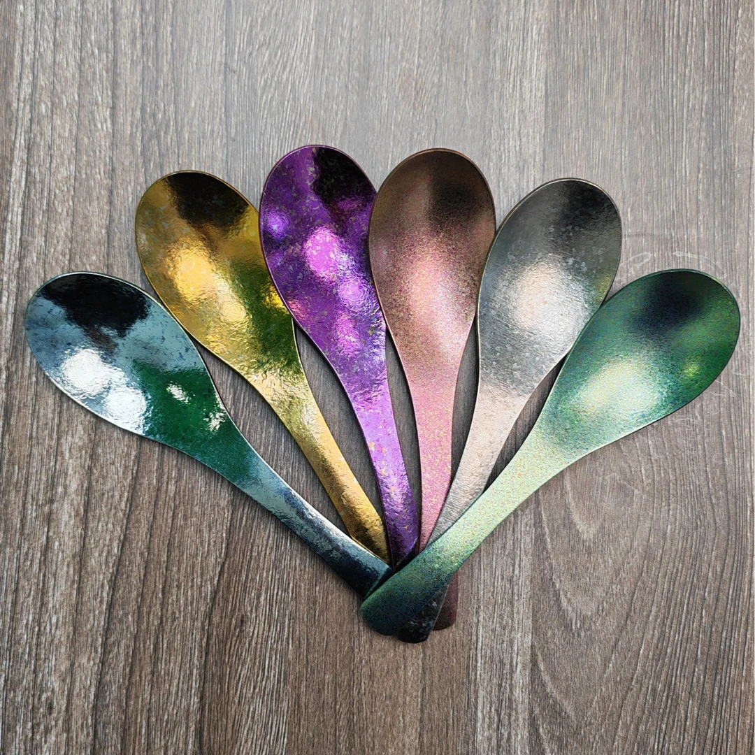 纯钛饭勺耐高温彩色钛勺