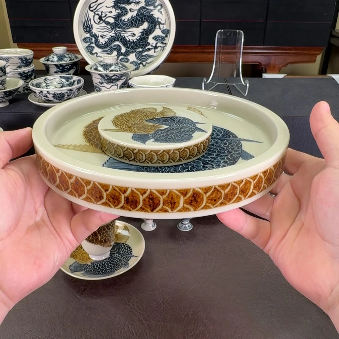 金龙鱼壶承+盖置元经秘旨