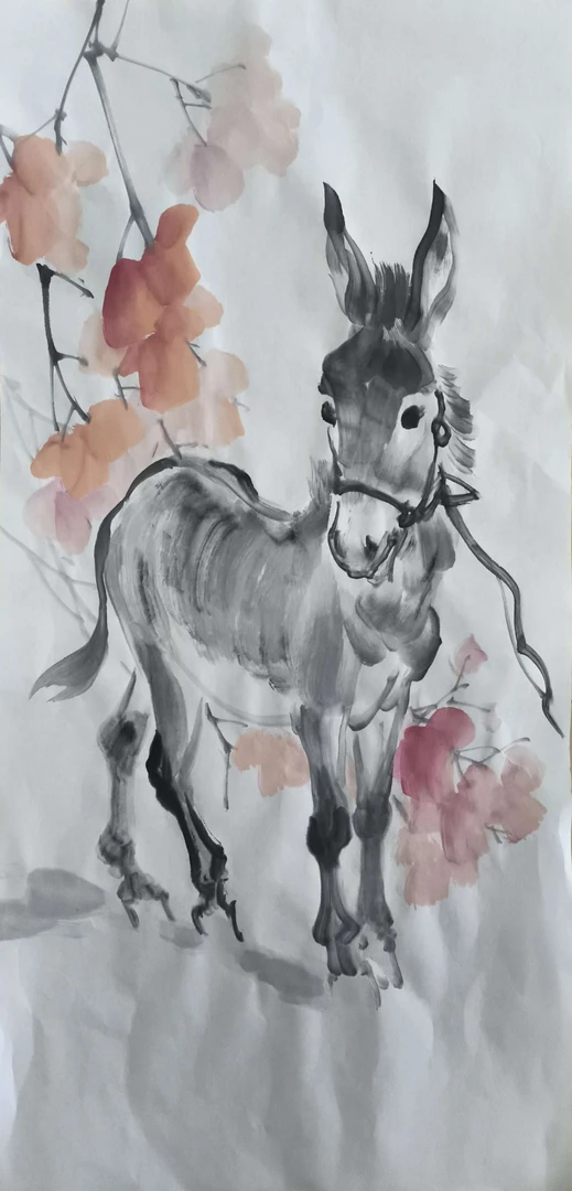 成品~吉祥如意祥驴图